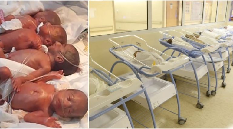 O tanara de 25 de ani a nascut natural septupleti: 6 fete si un baietel VIDEO | Demamici.ro