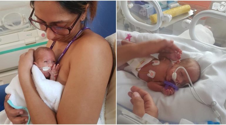 Sara Maria a venit pe lume la 27 de saptamani. Scrisoarea bebelusei de 474 g pentru mamica ei: 