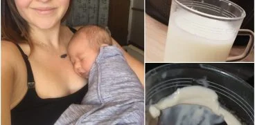 O mamica a pus laptele matern „la prins” peste noapte: „Cand cineva va spune ca laptele este apa chioara, aratati aceasta fotografie!” | Demamici.ro