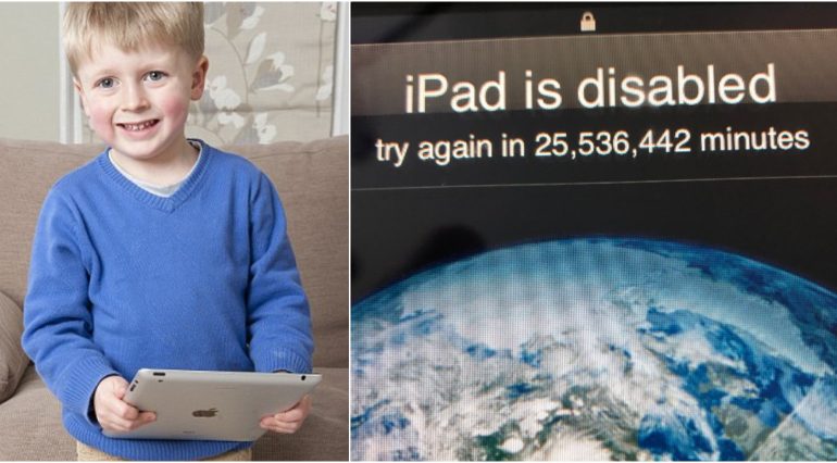 Un baietel de 3 ani a bagat gresit parola in mod repetat si i-a blocat iPad-ul tatalui pana in 2067 | Demamici.ro
