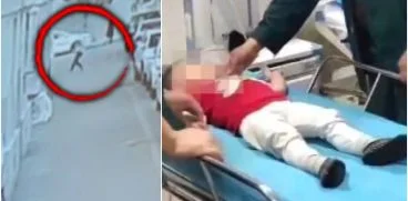 Un copil de 2 ani a cazut de la etajul 5, dar a fost prins de un barbat. Momentul VIDEO | Demamici.ro