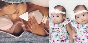 Momentul emotionant in care 2 fetite gemene isi dau manutele, imediat dupa nastere VIDEO | Demamici.ro