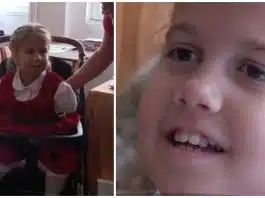 Delia s-a nascut fara maini si fara picioare, iar parintii au abandonat-o. Fetita merge zilnic la scoala si a devenit un exemplu pentru colegi si profesori | Demamici.ro