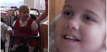 Delia s-a nascut fara maini si fara picioare, iar parintii au abandonat-o. Fetita merge zilnic la scoala si a devenit un exemplu pentru colegi si profesori | Demamici.ro