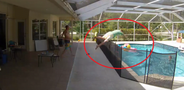 Un tata a sarit un gard de 1,5 metri pentru a-si salva fiul de la inec VIDEO | Demamici.ro