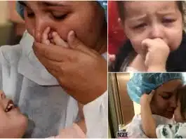 S-a nascut oarba, insa la 2 anisori medicii au facut o minune. Fetita si-a vazut pentru prima data mama VIDEO | Demamici.ro