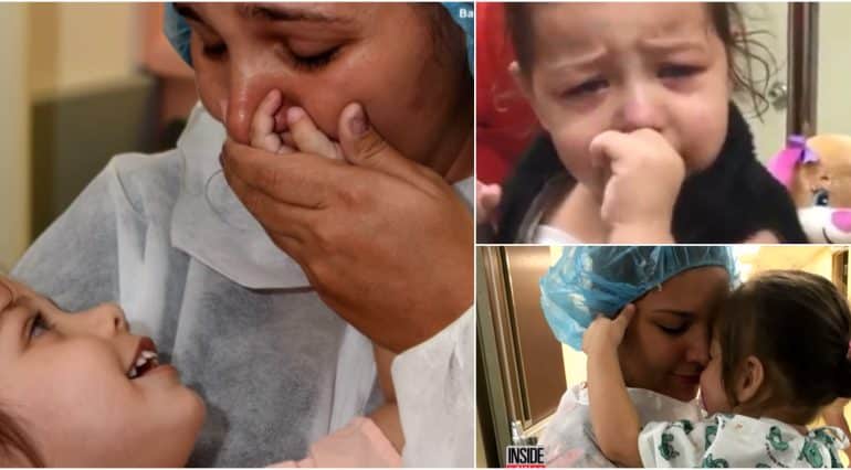 S-a nascut oarba, insa la 2 anisori medicii au facut o minune. Fetita si-a vazut pentru prima data mama VIDEO | Demamici.ro