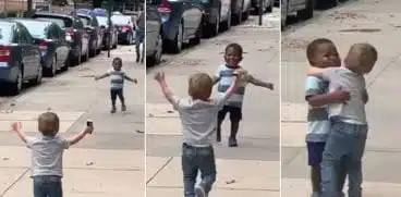 Clip viral: Doi baietei alearga unul spre altul si se imbratiseaza dupa ce nu s-au mai vazut de mult timp VIDEO | Demamici.ro