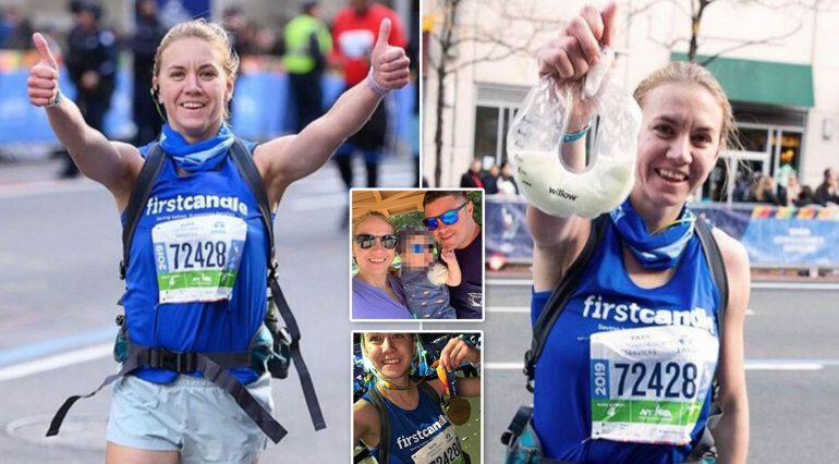 O mama atleta a muls jumatate de litru de lapte, in timp ce alerga