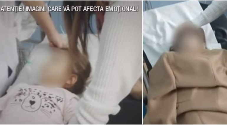 Fetita chinuita de febra, trimisa acasa de medici! Micuta s-a prabusit la 2 minute dupa iesirea din spital VIDEO | Demamici.ro