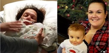 O mama isi tine pruncul la piept dupa ce amandoi au fost la un pas sa moara in timpul nasterii | Demamici.ro