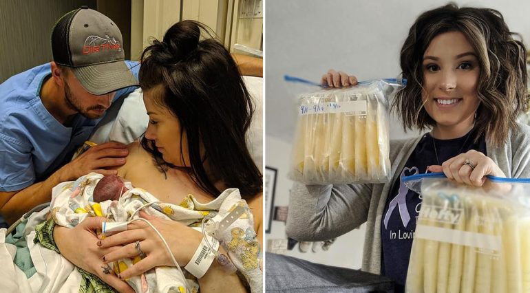 O mama si-a ingropat copilul nacut prematur. Timp de 63 de zile s-a muls zilnic si a donat laptele