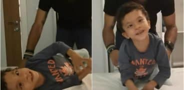 Baietelul lui Kamara, progres miraculos. Leon a reusit sa se ridice singur VIDEO | Demamici.ro