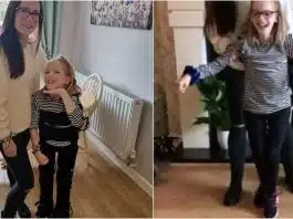 O mama isi priveste fiica nascuta cu paralizie cum face primii pasi la varsta de 10 ani | Demamici.ro