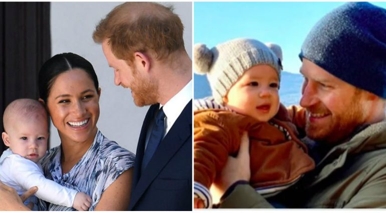 Meghan Markle si Printul Harry, fotografie adorabila cu bebelusul