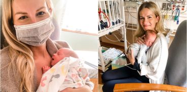 Femeia infectata cu COVID-19, care a nascut in timp ce era in coma indusa, si-a strans bebelusul la piept pentru prima data | Demamici.ro