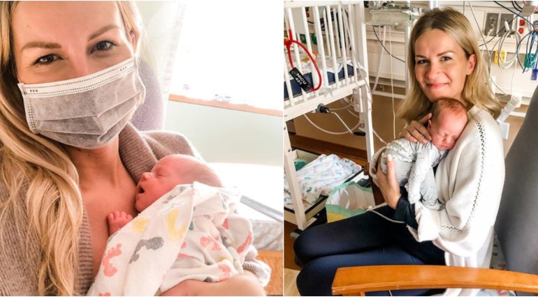 Femeia infectata cu COVID-19, care a nascut in timp ce era in coma indusa, si-a strans bebelusul la piept pentru prima data | Demamici.ro