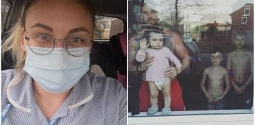 Viata unei mamici care lucreaza in spital. Izolata de familie, isi vede copiii printr-un geam | Demamici.ro