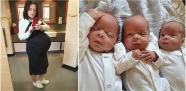 Caz de 1 la 200 de milioane de nașteri. O femeie a născut tripleți identici, concepuți natural | Demamici.ro