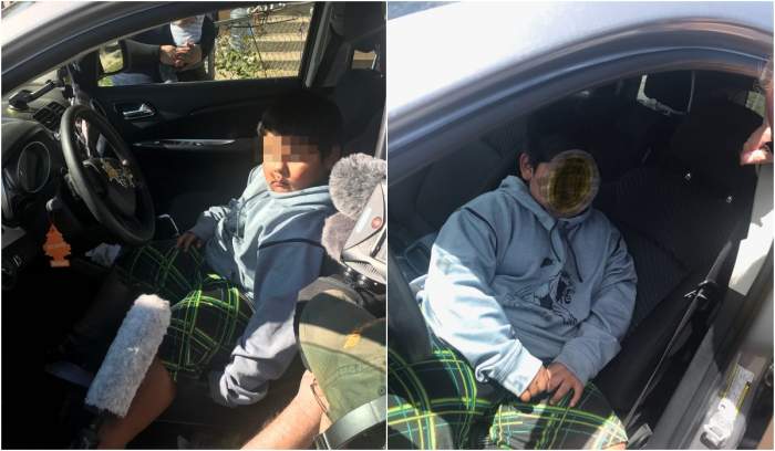 Un copil de 5 ani a fost prins singur la volan, în mașină, pe autostradă. Se certase cu mama lui