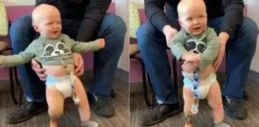 Un băiețel născut fără un picior dansează pentru prima dată, mulțumită unei proteze VIDEO  | Demamici.ro