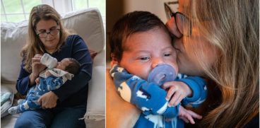 O profesoară are grijă de frățiorul nou născut al elevului său, în timp ce mama se reface după COVID-19 | Demamici.ro