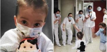 Victor a suferit la 3 ani un transplant de șase organe. Micuțul erou, aplaudat de medici la externare | Demamici.ro