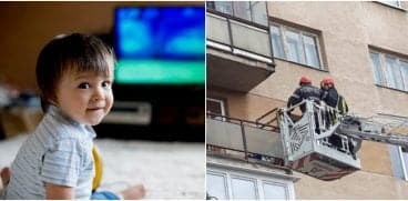 Un copil de 2 ani din Focșani și-a încuiat mama în balcon și s-a uitat liniștit la TV | Demamici.ro