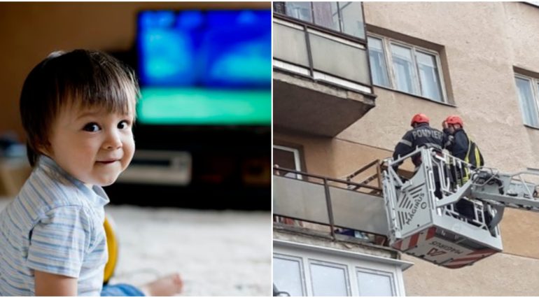 Un copil de 2 ani din Focșani și-a încuiat mama în balcon și s-a uitat liniștit la TV | Demamici.ro