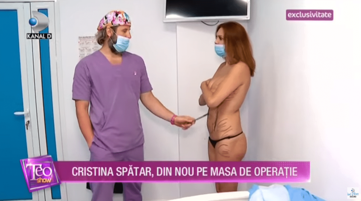 Cristina Spătar, pe masa de operație. A vrut să scape de grăsimea de pe abdomen acumulată în timpul sarcinilor VIDEO | Demamici.ro