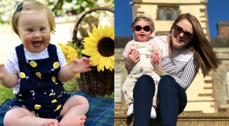 O fetiță de 2 ani cu Sindromul Down, model pentru o firmă de haine pentru copii. zâmbetul ei i-a cucerit pe toți
