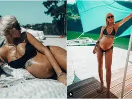Alina Ceușan, în costum de baie la 40 de săptămâni de sarcină! Frumoasa blondă poate intra în travaliu în orice moment | Demamici.ro