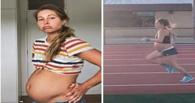 O gravidă a alergat 1,6 km în puțin de 6 minute, cu puțin timp înainte să nască