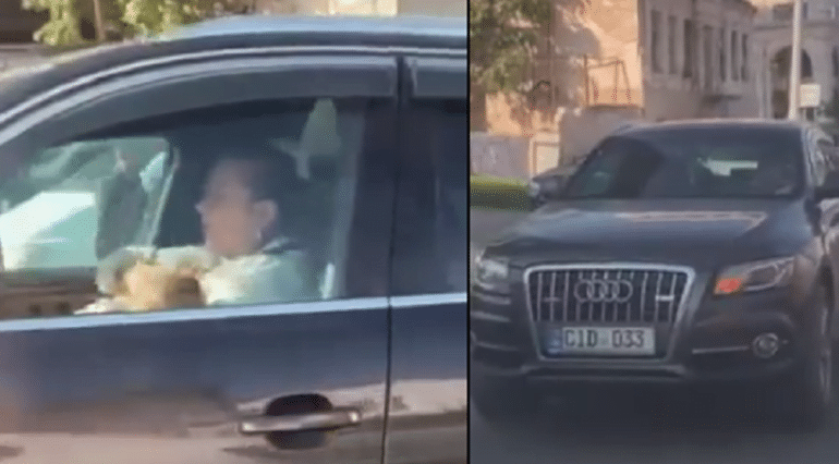 Șoferiță din Chișinău, surprinsă în timp ce își alăpta copilul din mers VIDEO