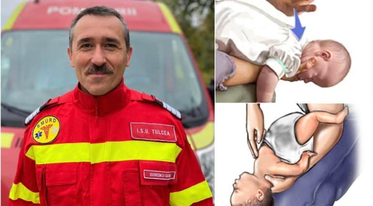 El este George, pompierul de la ISU Tulcea care a salvat de la moarte un bebeluș de 28 de zile. Copilul se înecase cu lapte | Demamici.ro