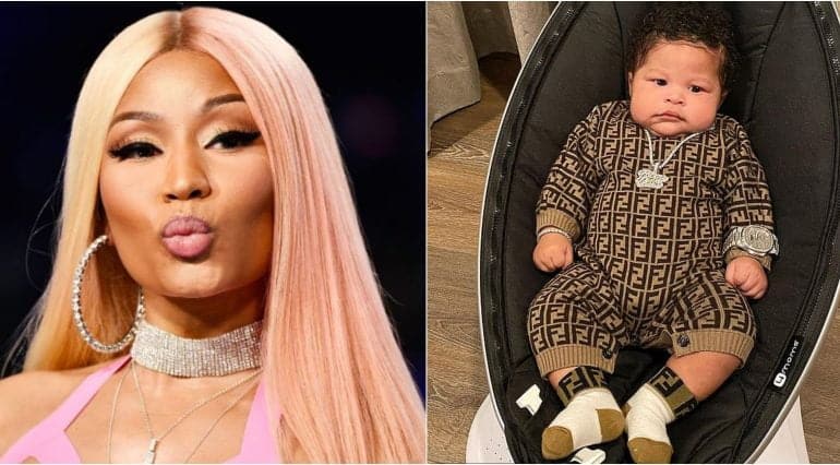 Nicki Minaj, primele fotografii cu bebelușul. Micuțul, îmbrăcat în haine de designer și accesorizat cu ceas | Demamici.ro