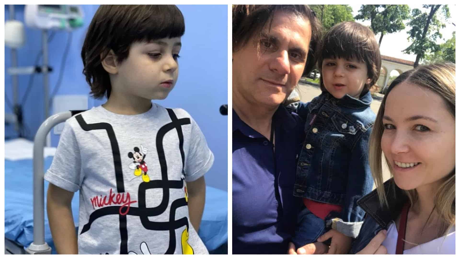 Băiețelu Octaviei Geamănu, în vârstă de 4 ani, diagnosticat cu "boala sărutului"