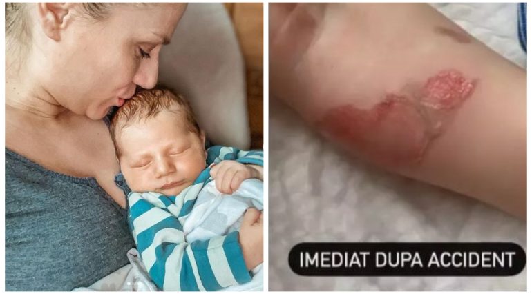 Tily Niculae, în alertă, după ce băiețelul ei de 1 an s-a opărit cu oala de pe aragaz: 