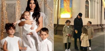 Elena Băsescu a mers la slujba de Înviere însoțită de cei trei copii! Juniorii au ieșit din casă asortați | Demamici.ro