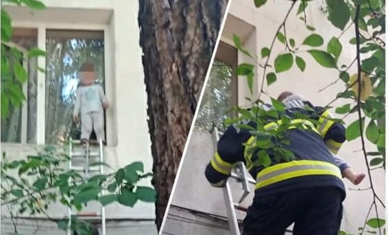 Copil de 2 ani din Focșani, salvat la timp de pompieri de pervazul unui geam
