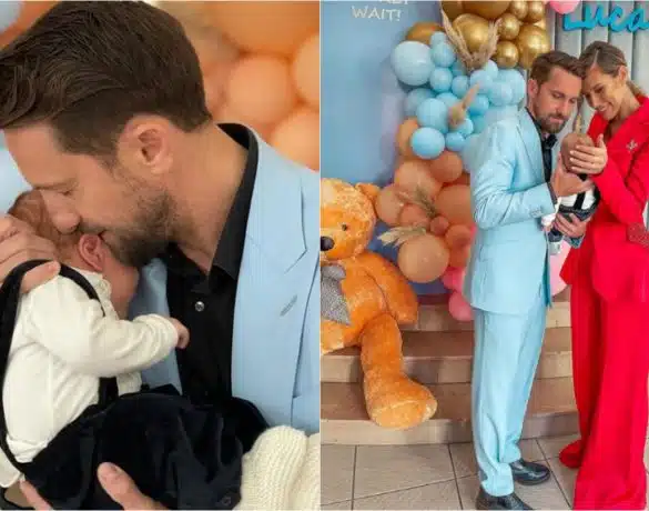 Dani Oțil și Gabriela Prisăcariu și-au botezat băiețelul. Primele imagini de la creștinarea micuțului Luca Tiago | Demamici.ro