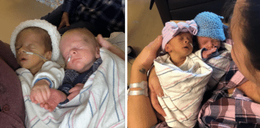 Momentul miraculos în care micuții gemeni prematuri se țin de mână în timp ce luptă să trăiască | Demamici.ro