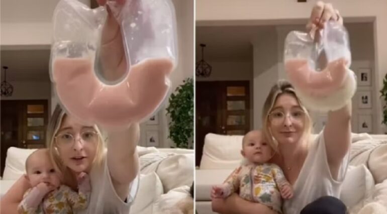 O mamă a devenit virală pe TikTok cu „laptele matern de căpșuni”. Ce este sindromul laptelui roz? | Demamici.ro