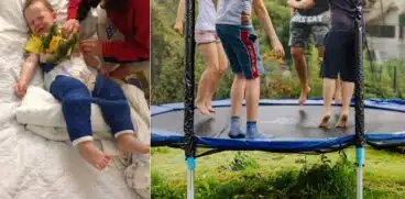 Fractura de trambulină. Care sunt riscurile de producere. Reguli de respectat pentru ca cel mic să se joace în siguranță | Demamici.ro