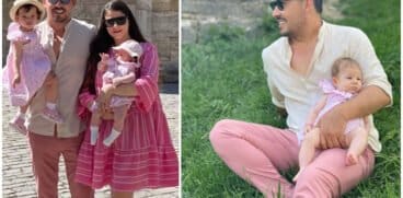 Ștefan Stan, mândru tată de fete! Imagine superbă cu artistul și Mira, junioara familiei de 4 luni: „fata mea” | Demamici.ro