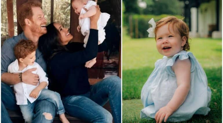 Fotografie adorabilă cu fetița cuplului Meghan Markle - Prințul Harry. Lilibet a împlinit 1 an și a moștenit părul roșcat al tatălui ei