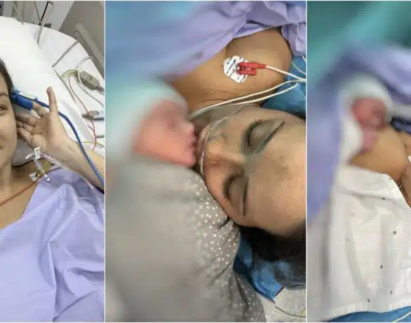 Vlăduța Lupău a născut! Fotografii emoționante cu fiului său, Iair, chiar din sala de operații | Demamici.ro