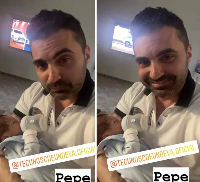 Pepe, un tătic împlinit. Fotografie adorabilă în care fiul său, Pepe Junior, îi zâmbește din pătuț