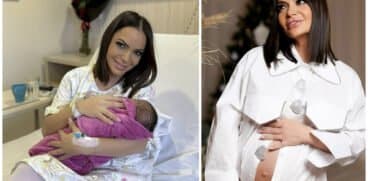 Andreea Antonescu, fotografie din maternitate alături de bebeluș. Artista a născut pe colinde în sala de operație | Demamici.ro