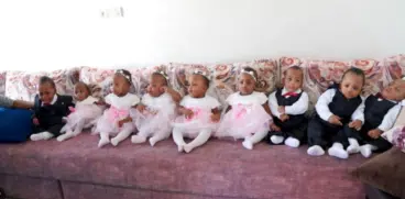 Singurii nonupleți din lume, externați la 19 luni de la naștere. Mama, o femeie de 27 de ani din Mali | Demamici.ro